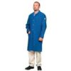 Navy Blue Flame-Resistant Lab Coat – Unisex Protective Workwear