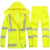 Polyester Pants and Shirt Raincoat with Reflector